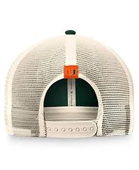 Top of the World Men's Green Miami Hurricanes Refined Trucker Adjustable Hat