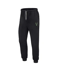 Men's and Women's Fanatics Signature Black Milwaukee Bucks Super Soft Fleece Jogger Pants
