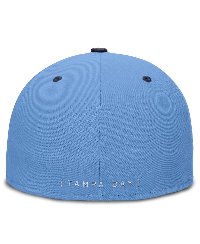 Nike Men's Light Blue/Navy Tampa Bay Rays True Primetime Two-Tone Performance Fitted Hat