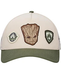 Lids Men's Cream Guardians of the Galaxy Groot A-Frame Adjustable Hat