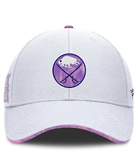 Fanatics Men's White Buffalo Sabres Authentic Pro Hockey Fights Cancer Adjustable Hat