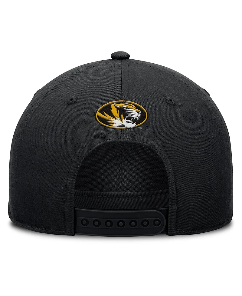 Fanatics Men's Black Missouri Tigers Foul Ball Rope Adjustable Hat