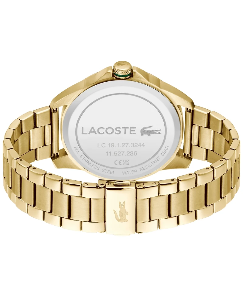 Lacoste Men's Le Croc Gold Tone Stainless Steel Bracelet Watch, 43mm