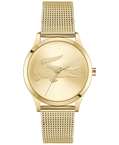 Lacoste Women's Crocodelle Gold Tone Stainless Steel Mesh Bracelet Watch