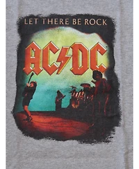 Ac/Dc Boys Acdc Let There Be Rock Youth Athletic Heather T-shirt-Large