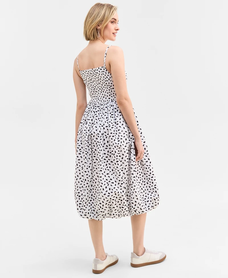 On 34th Women's Smocked Bubble-Hem Midi Dress, Exclusively at Macy's