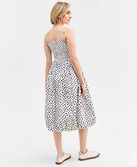 On 34th Women's Smocked Bubble-Hem Midi Dress, Exclusively at Macy's