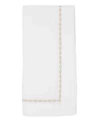 Saro Lifestyle Timeless Chainlink Embroidery Napkin, Set of 4
