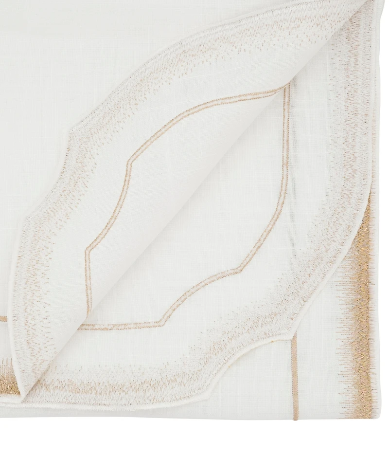 Saro Lifestyle Elegant Embroidery Detail Table Runner