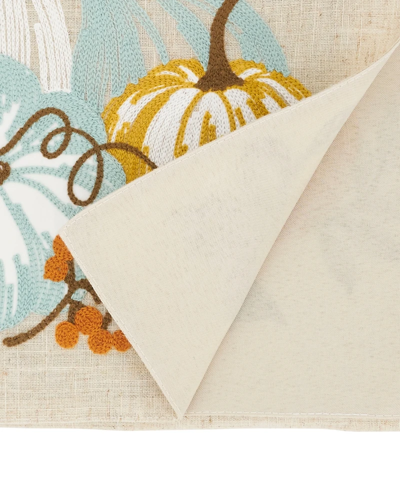 Saro Lifestyle Harvest Bounty Pumpkin Table Runner, 16" x 70"