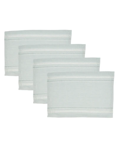 Saro Lifestyle Leno Stripe Elegance Placemat, Set of 4