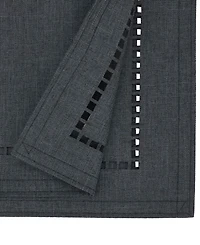 Saro Lifestyle Laser-Cut Hemstitch Table Runner