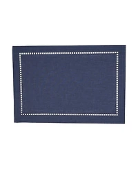 Saro Lifestyle Laser-Cut Hemstitch Placemat, Set of 4