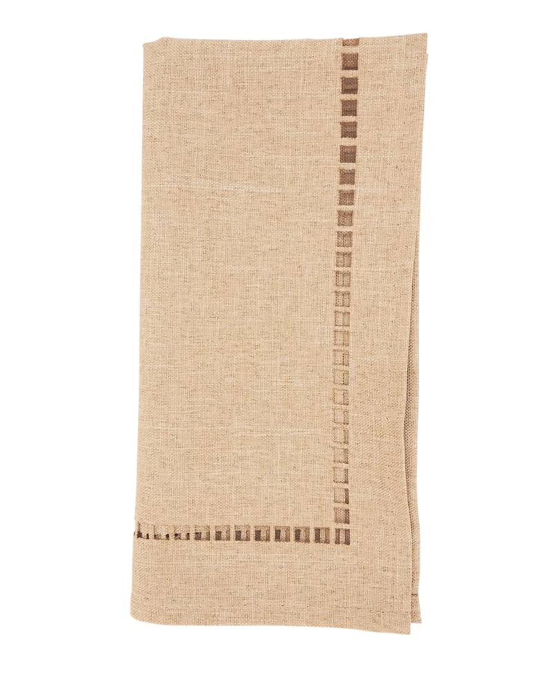 Saro Lifestyle Laser-Cut Hemstitch Napkin, Set of 4