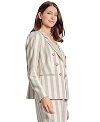 Jones New York Women's Striped Open-Front Blazer