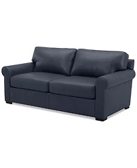 Radley Roll Arm 74" Leather Apartment Sofa, Exclusively at Macy's