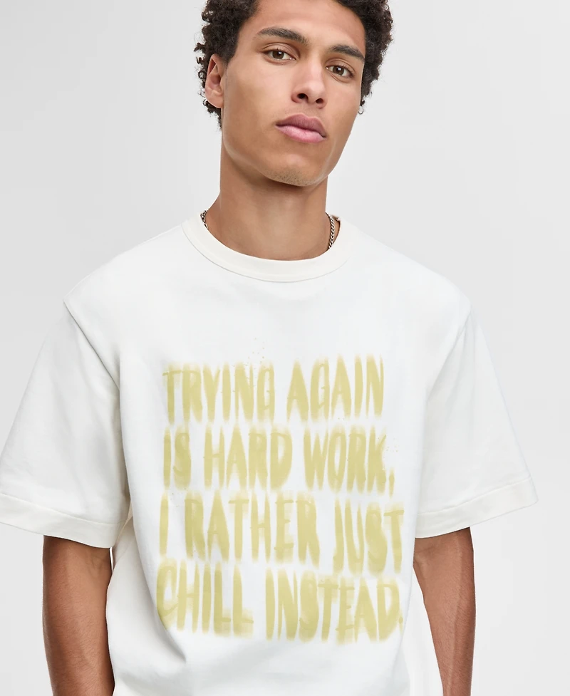 Mode of One Men's Try Again Relaxed-Fit Graphic T-Shirt, Exclusively at Macy's