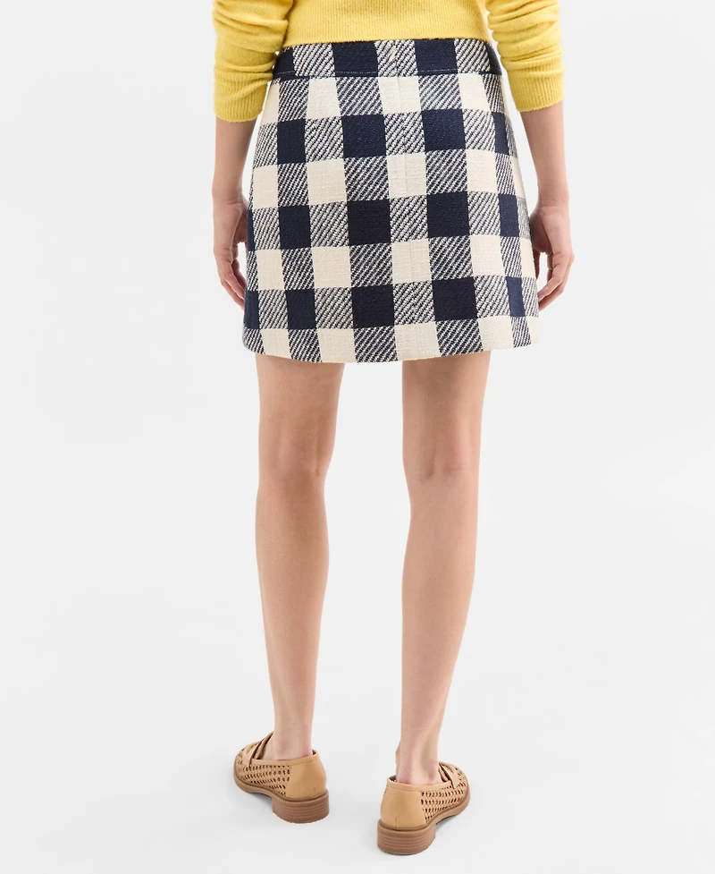 On 34th Women's Gingham Tweed Mini Skirt, Exclusively at Macy's