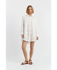 Chinti & Parker Women's Cotton Broderie Shirt Dress