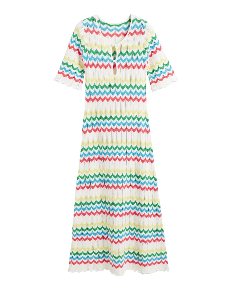Chinti and Parker Women's & Cotton Chevron Stitch Dress