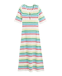 Chinti and Parker Women's & Cotton Chevron Stitch Dress