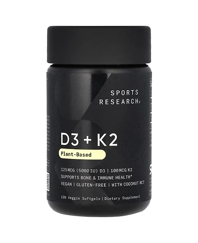 Sports Research D3 + K2 Plant-Based