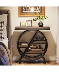 Tribesigns End Table for Living Room, 3-Tier Faux Marble Side Table, Wood Narrow Sofa Modern Nightstand and Bedside Bedroom