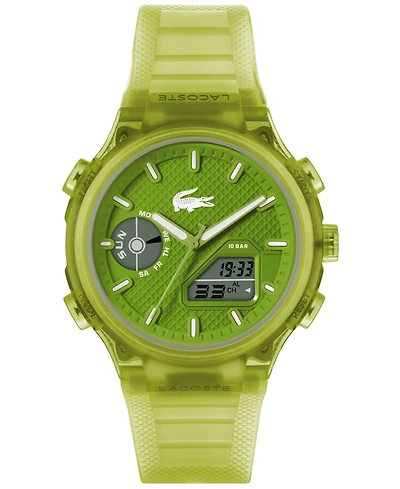 Lacoste Men's LC33 Green Silicone Strap Watch, 45mm