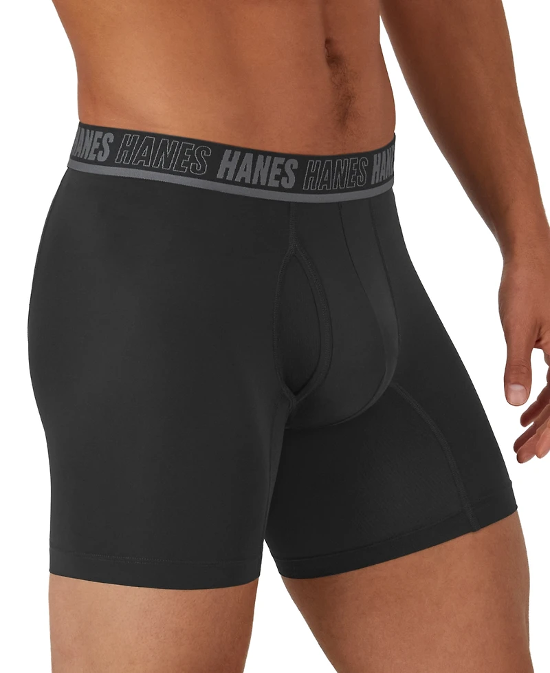Hanes Men's 4pk. Ultimate Moves Boxer Brief Logo Underwear