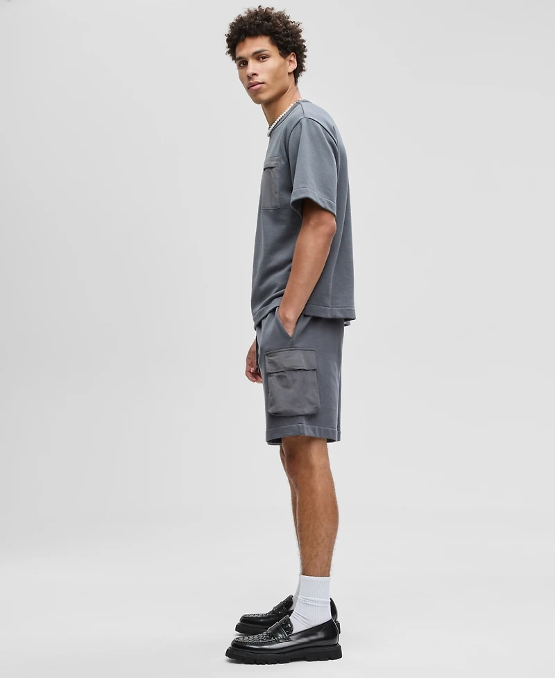 Mode of One Men's Regular-Fit Printed 7" French Terry Cargo Shorts, Exclusively at Macy's