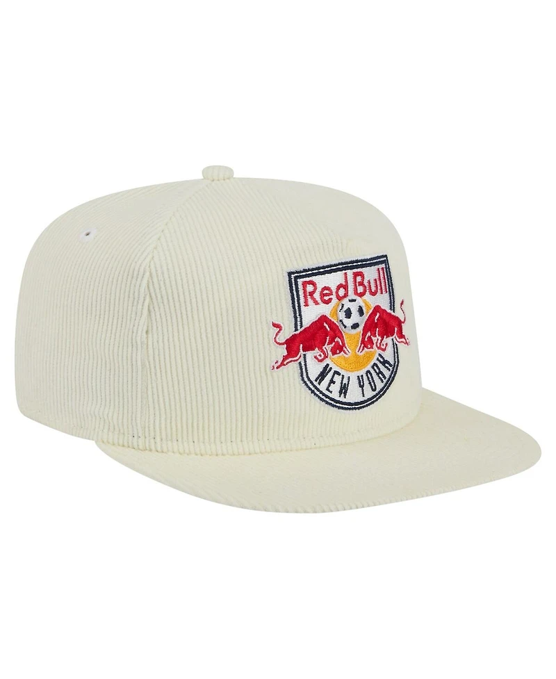 New Era Men's Cream New York Red Bulls 2025 Kickoff Snapback Golfer Hat