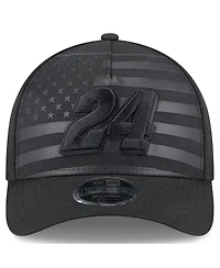 New Era Men's Black William Byron American Flag 9FORTY M-Crown A-Frame Adjustable Hat