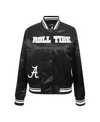 Pro Standard Women's Black Alabama Crimson Tide Satin Cultivated-Pearl Full-Snap Jacket