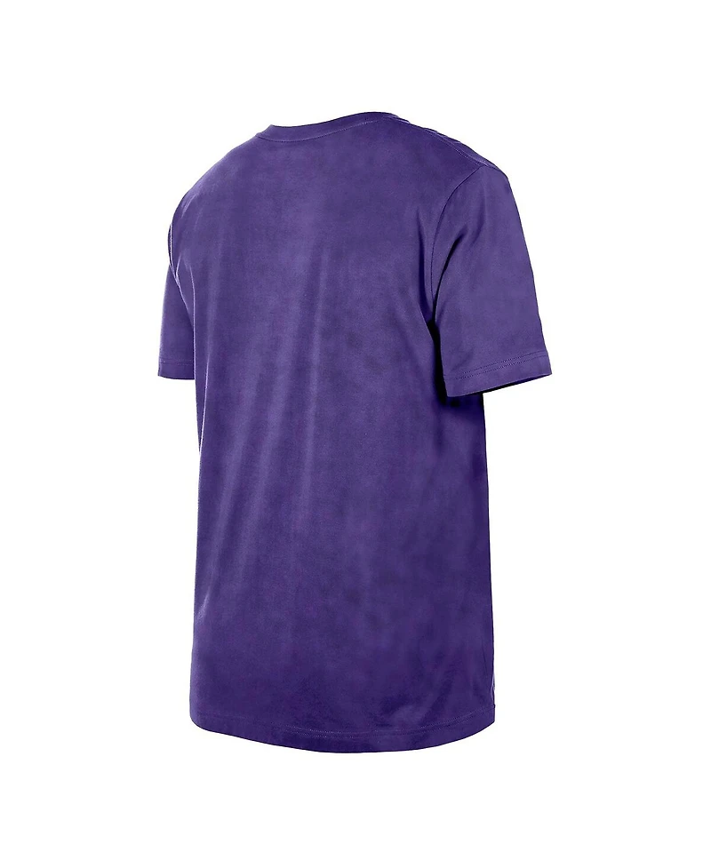New Era Men's Purple Los Angeles Lakers Hardwood Classics Oversized Boxy Mineral Wash T-Shirt
