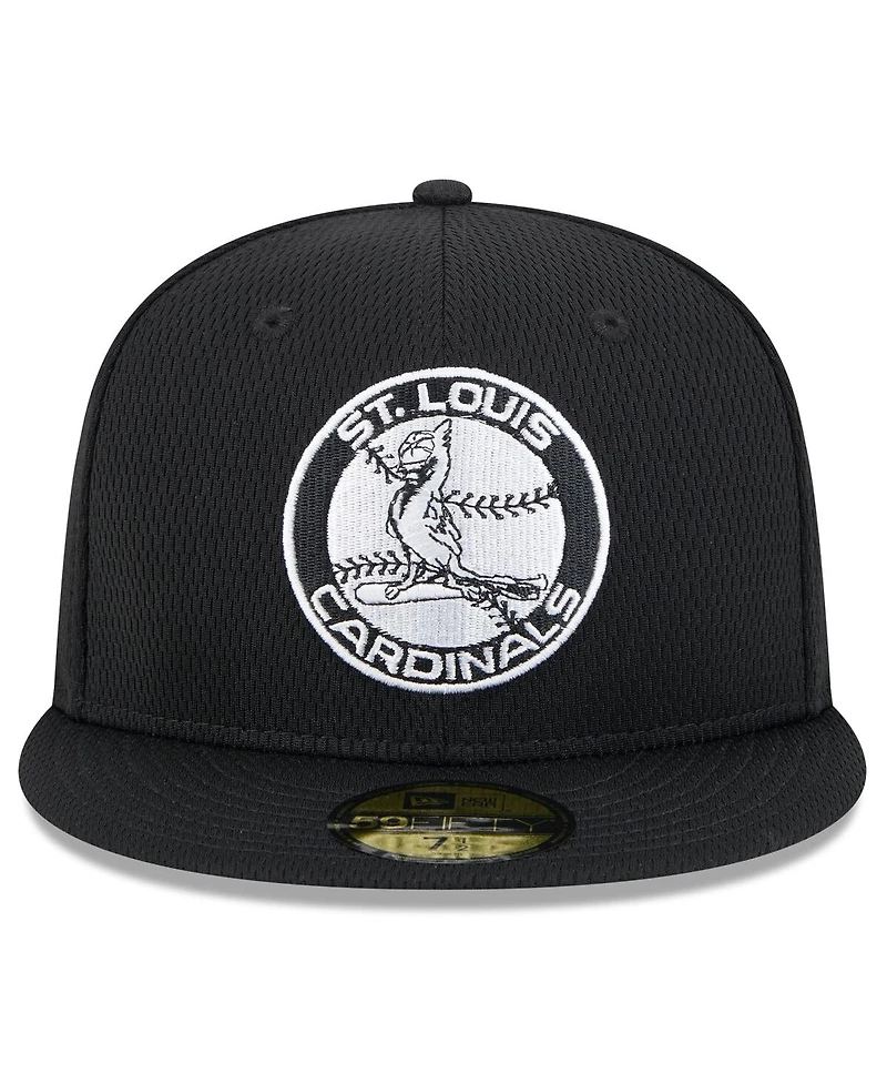 New Era Men's Black St. Louis Cardinals 2025 Mlb Clubhouse 59FIFTY Fitted Hat
