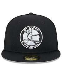 New Era Men's Black St. Louis Cardinals 2025 Mlb Clubhouse 59FIFTY Fitted Hat