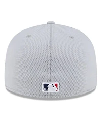 New Era Men's Gray Atlanta Braves 2025 Mlb Clubhouse 59FIFTY Fitted Hat