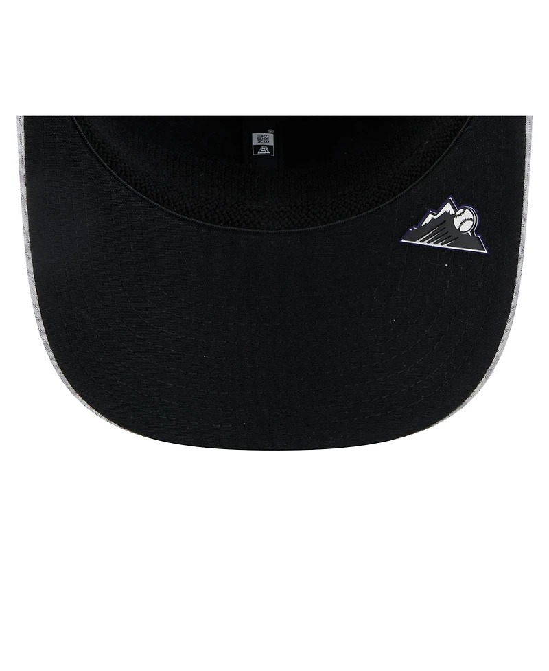 New Era Men's Gray Colorado Rockies 2025 Mlb Clubhouse 9SEVENTY Stretch-Snap Hat