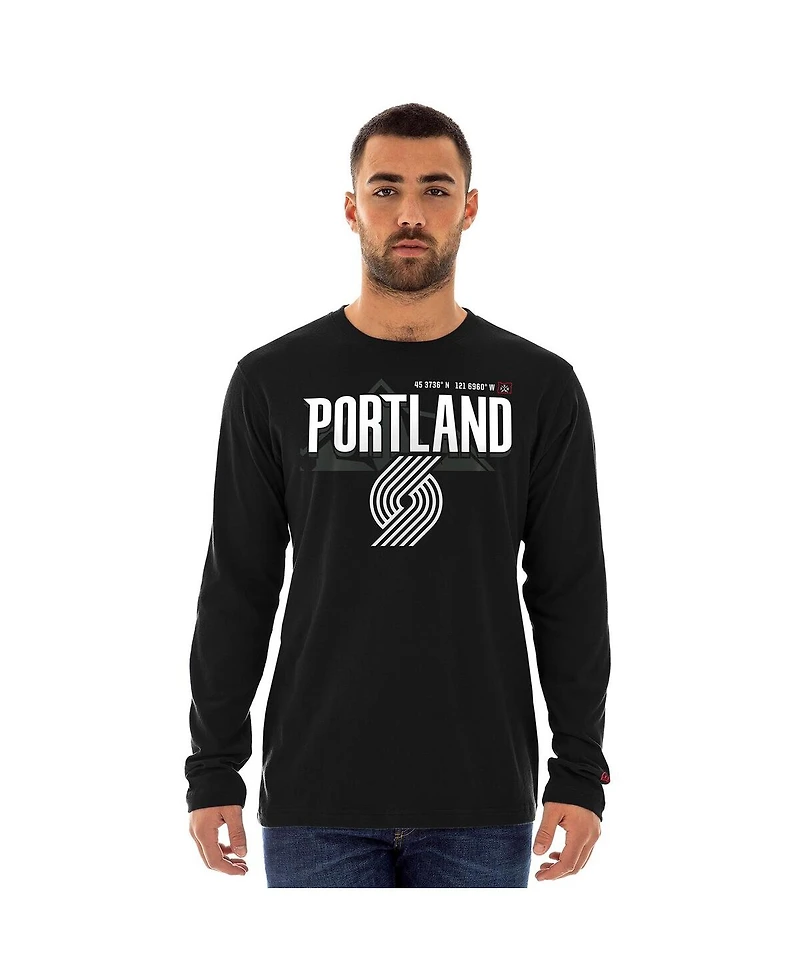 New Era Men's Black Portland Trail Blazers 2024/25 City Edition Long Sleeve T-Shirt