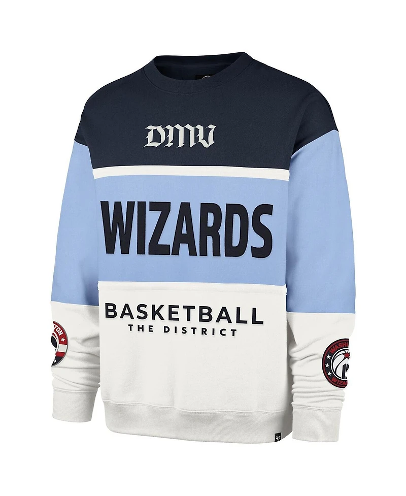 '47 Brand Men's and Women's Light Blue Washington Wizards 2024/25 City Edition On Five Maximalist Pullover Sweatshirt