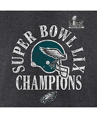 Fanatics Men's Heather Charcoal Philadelphia Eagles Super Bowl Lix Champions Big Tall Ring Season T-Shirt