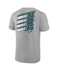 Fanatics Men's Heather Gray Philadelphia Eagles Super Bowl Lix Champions Big Tall Counting Points Score T-Shirt