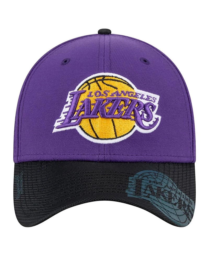 New Era Men's Purple Los Angeles Lakers Sport Night 39THIRTY Flex Hat