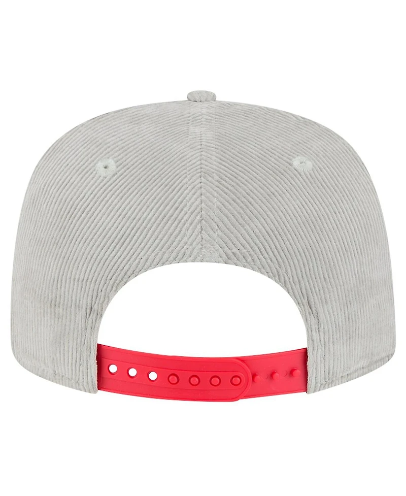 New Era Men's Gray Boston Red Sox Corduroy Golfer Snapback Hat