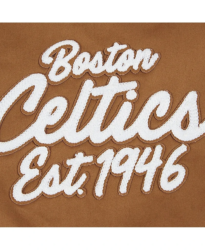 Pro Standard Men's Brown Boston Celtics Paint The City Full-Zip Jacket
