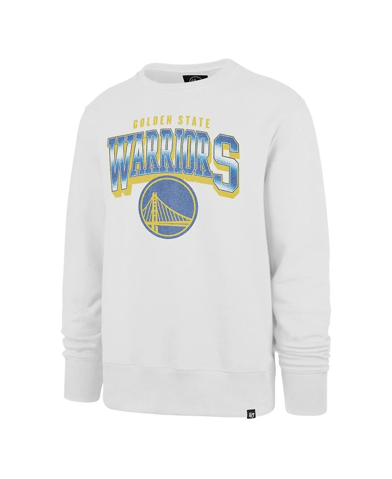'47 Brand Men's White Golden State Warriors Spotlight Headline Pullover Sweatshirt
