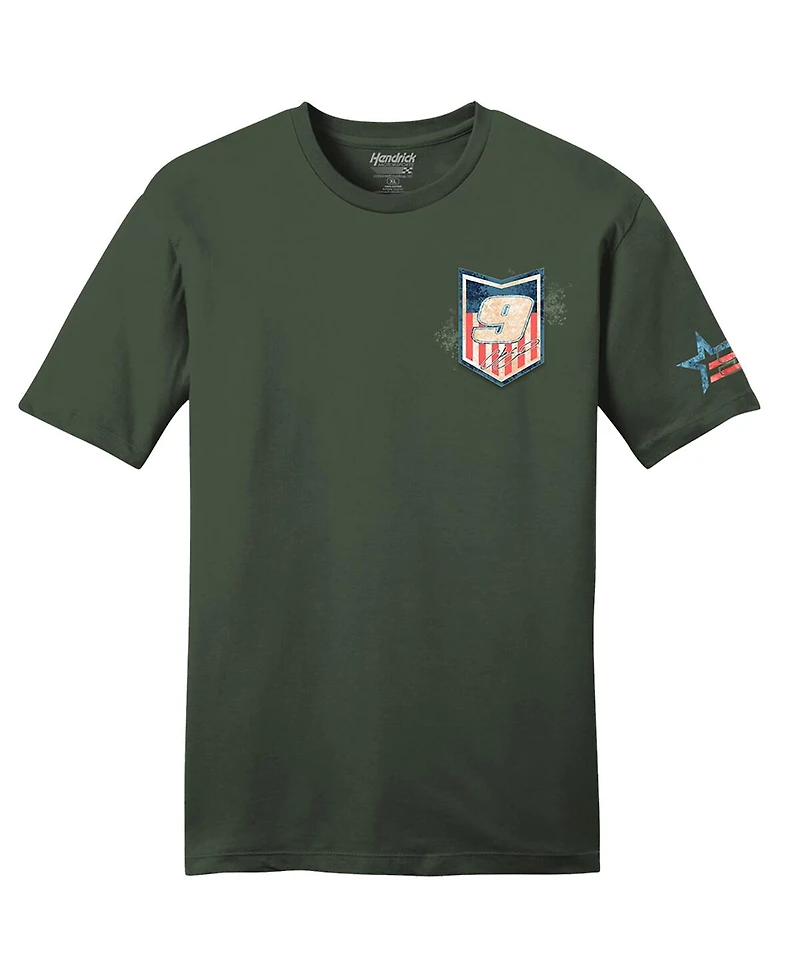 Hendrick Motorsports Team Collection Men's Olive Chase Elliott Eagle T-Shirt