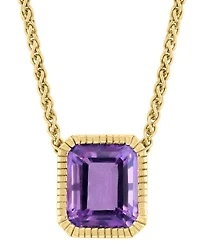 Effy Citrine Pendant Necklace (5-7/8 ct. t.w.) 14k Gold over Silver, 17" + 1" extender (Also Amethyst)
