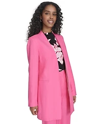 Calvin Klein Women's Open-Front Linen-Blend Blazer