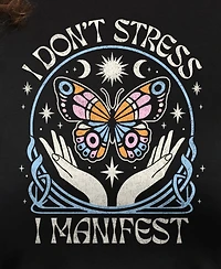 Hybrid Apparel Trendy Plus Don't Stress Manifest Graphic Crew Neck T-Shirt